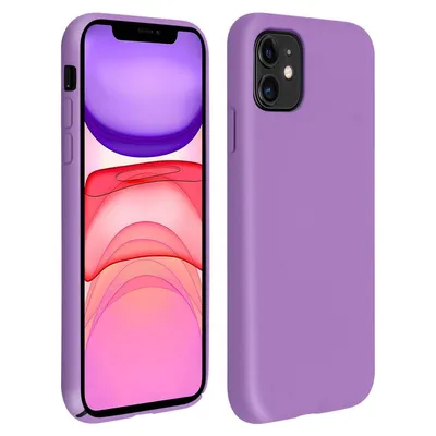 Avizar Violet Soft Matte Semi-Rigid Silikonhülle für iPhone 11