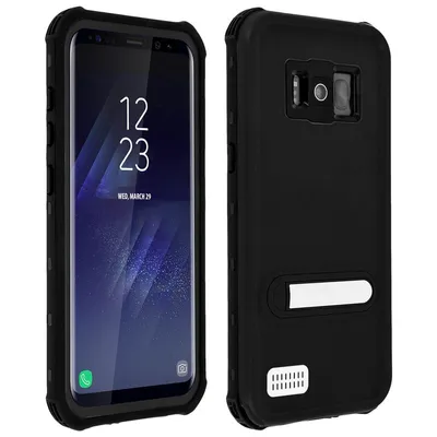 Avizar Schwarzes IP68-wasserdichtes Gehäuse für Samsung Galaxy S8 Plus