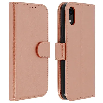 Avizar Roségold Wallet Case für Apple iPhone XR