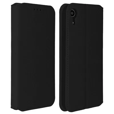 Avizar Schwarzes Wallet Book Case für iPhone XR