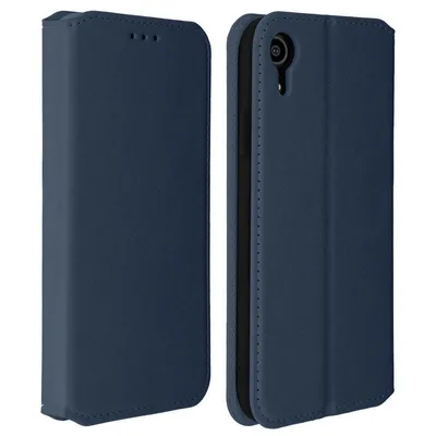 Avizar Blaue Brieftaschen-Bücherhülle für iPhone XR