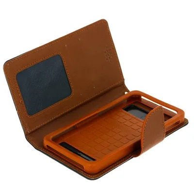 Avizar Schwarz/Braunes Bücherregal für Smartphone Max. 139 x 133 x 71 mm