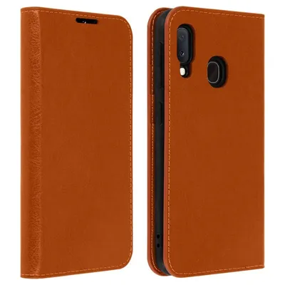 Avizar Kamelleder-Brieftasche für Samsung Galaxy A20e