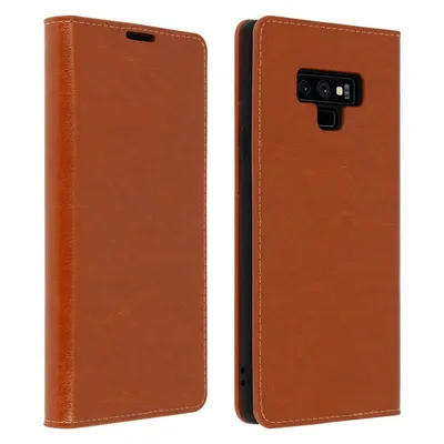 Avizar Kamelleder-Brieftaschenhülle für Samsung Galaxy Note 9