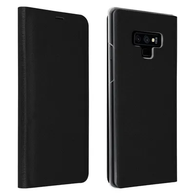 Avizar Schwarzes Flip Book Case für Samsung Galaxy Note 9