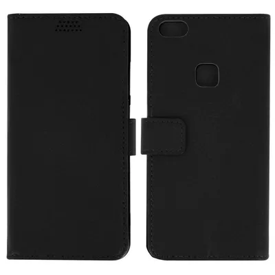 Avizar Black Wallet Book Case für Huawei P10 Lite