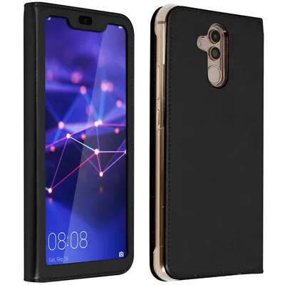 Avizar Schwarzes Smart View Case mit Touch Smart Window für Huawei Mate 20 Lite