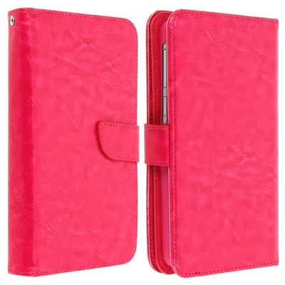 Avizar Fuchsia Wallet Case für 5,5" bis 6" Smartphones