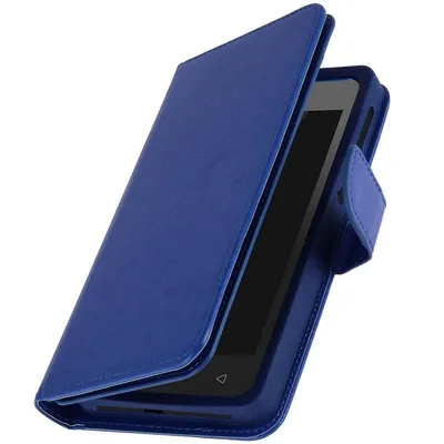 Avizar blaue Brieftaschenhülle für Smartphones von 5,5" bis 6"