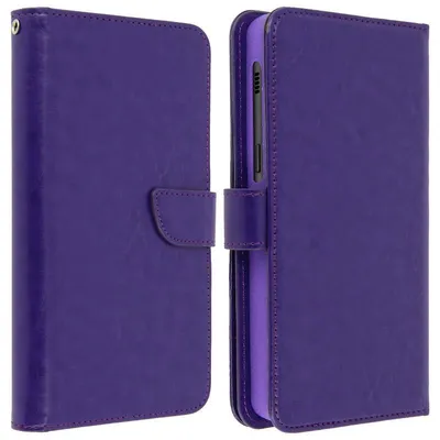 Avizar Violette Brieftaschenhülle für 5,5" bis 6" Smartphones