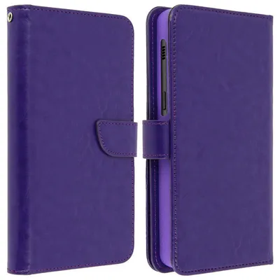 Avizar Violette Brieftaschenhülle für Smartphones von 5 bis 5,3 Zoll