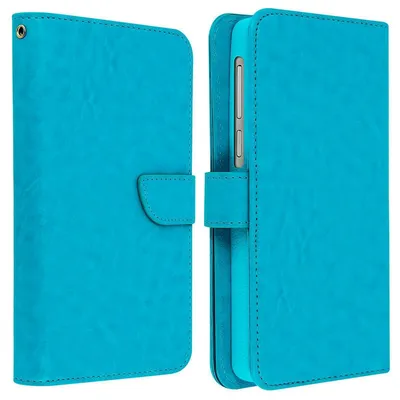 Avizar Türkises Brieftaschen-Etui für Smartphones von 4,3 bis 4,7 Zoll