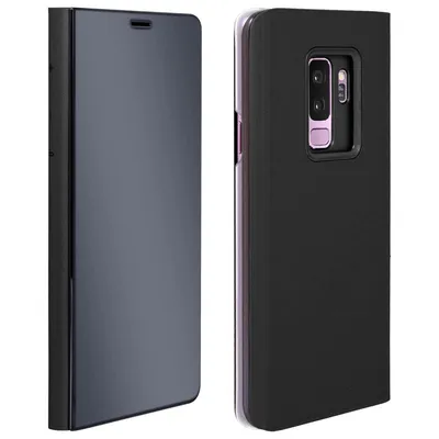 Avizar Schutzhülle für Samsung Galaxy S9 Plus, durchscheinend, schwarzer Spiegeleffekt