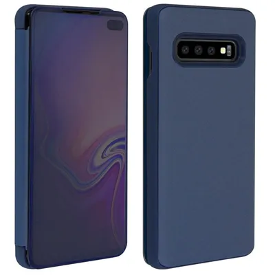 Avizar Dunkelblaue, durchscheinende Schutzhülle mit Spiegeleffekt für Samsung Galaxy S10 Plus