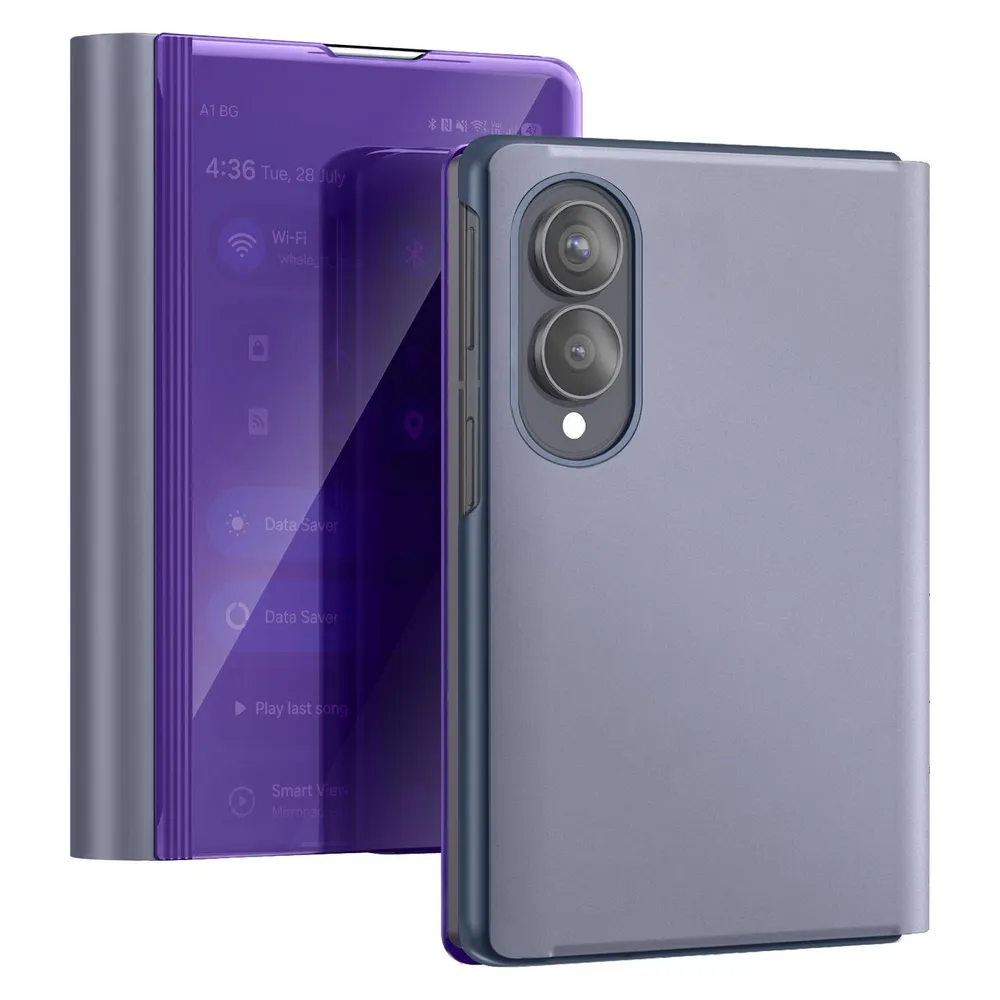 Avizar Spiegel Klapphülle für Galaxy Z Fold8 Lederoptik mit Standfunktion (Samsung Galaxy Z Fold8)
