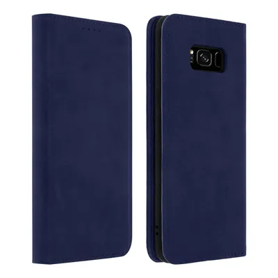 Avizar Vintage Blaue Brieftaschen-Bücherhülle für Samsung Galaxy S8