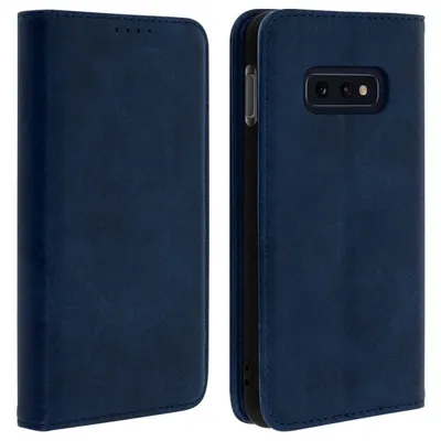 Avizar Vintage Blue Wallet Book Case für Samsung Galaxy S10e