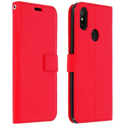 Avizar Vintage Red Wallet Case für Xiaomi Mi A2