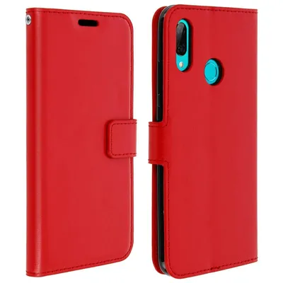Avizar Vintage Red Wallet Case für Huawei P Smart 2019/Honor 10 Lite