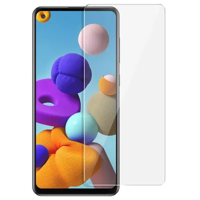 Avizar Transparenter Schutz aus gehärtetem Glas für Samsung Galaxy A21s