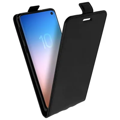Avizar Black Vertical Flip Wallet Case für Samsung Galaxy S10e