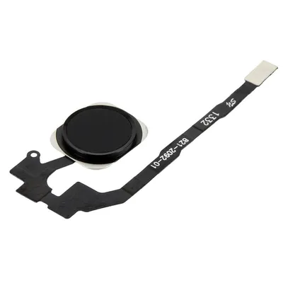 Avizar Schwarzer Ersatz-Home-Button mit Verbindungsband für iPhone 5S/SE
