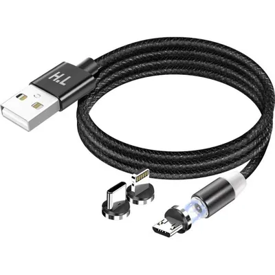 Kabel USB Avizar 3 in 1 magnetisch 1 m