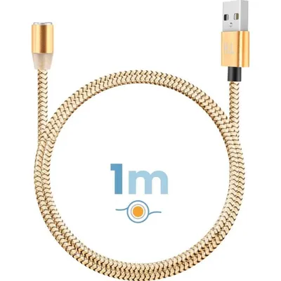 Ladekabel 3-in-1 magnetisch Avizar USB-A auf USB-C/Lightning/Micro-USB