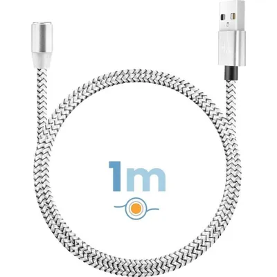 Magnetisches Ladekabel 3-in-1 Avizar USB-A nach USB-C und Lightning 1m