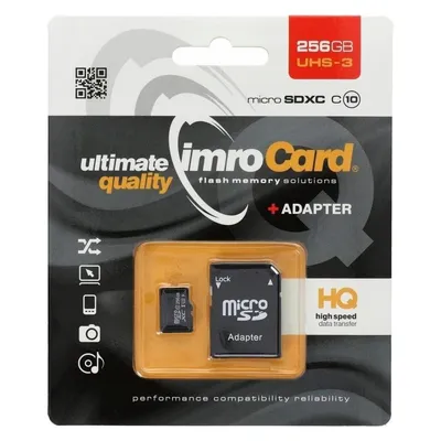MicroSDXC AVIZAR IMRO 10/256GB UHS-3 ADP Class 10 256GB SD-Adapter