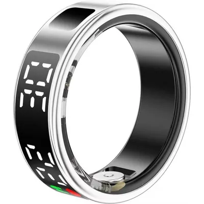 Smart Ring Avizar Saturn Größe 8 Bluetooth IP68 Akku 5 Tage Silber