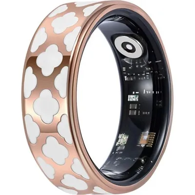 Intelligenter Ring Avizar Ursa Größe 12 Bluetooth IP68 Akku 5 Tage Gold Weiß