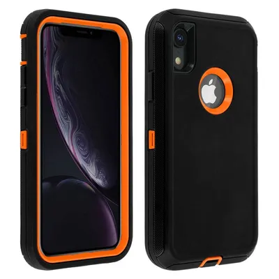 Avizar Schwarz/Orange Bumper Case für iPhone XR