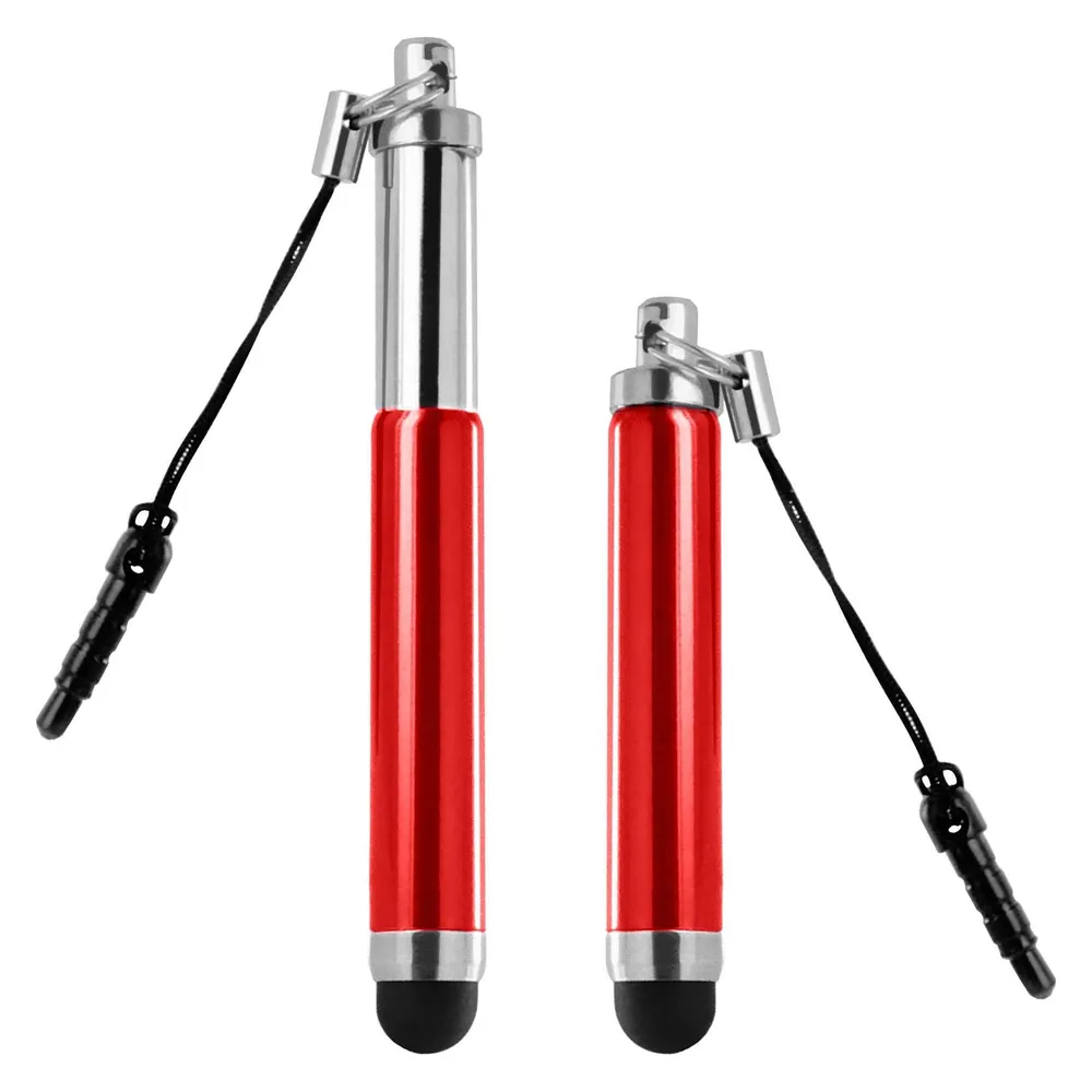 Avizar Universal roter ausziehbarer Touchscreen Eingabestift – 3.5mm Klinkenstecker