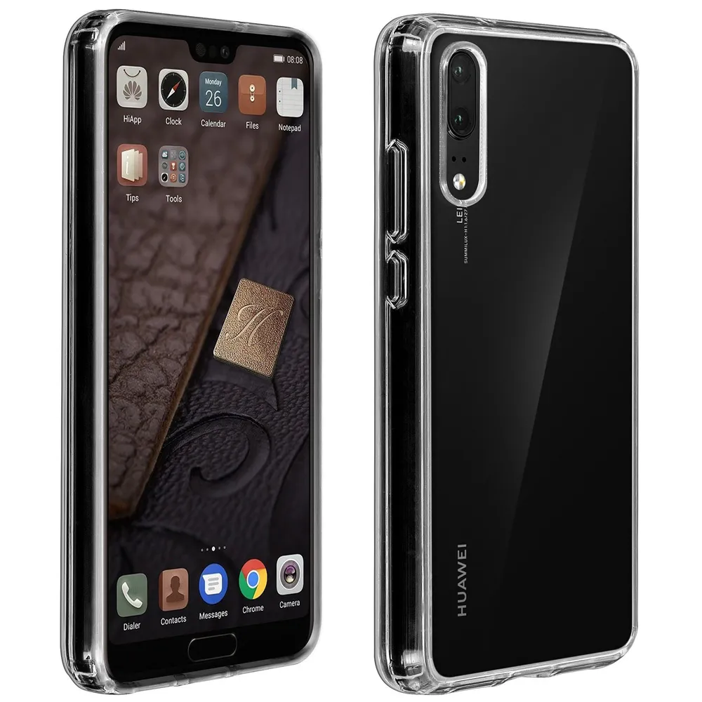 Avizar Transparente Silikon-Schutzhülle mit verstärkten Kanten für Huawei P20