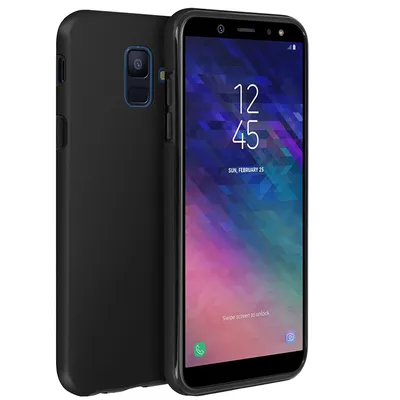 Avizar Schutzhülle aus Silikon und Polycarbonat Total Protection in Schwarz für Samsung Galaxy A6