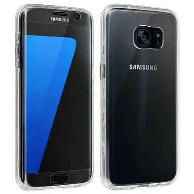 Avizar Schutzhülle aus Silikon und Polycarbonat mit transparentem 360°-Schutz für Samsung Galaxy S7 Edge