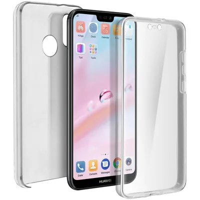 Avizar Transparente Doppel-Silikonhülle für Huawei P20 Lite
