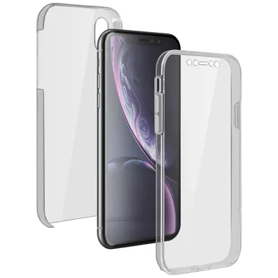 Avizar Doppelte transparente Silikonhülle für Apple iPhone XR