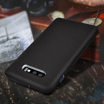 Avizar Mattschwarze Silikonhülle für Samsung Galaxy S10e