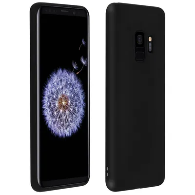 Avizar Schwarz Matte Silikonhülle für Samsung Galaxy S9