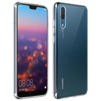 Avizar Ultradünne transparente Silikon-Schutzhülle für Huawei P20