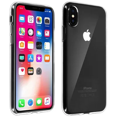 Avizar Transparente, ultradünne Silikon-Schutzhülle für iPhone X
