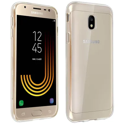 Avizar Ultradünne transparente Silikon-Schutzhülle für Samsung Galaxy J3 2017