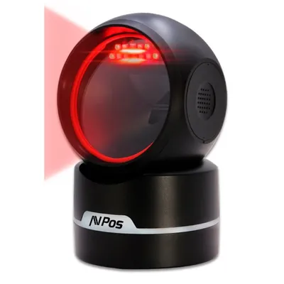 AVPos 680 Desktop-Barcodescanner, 2D, CMOS, USB/RS-232, IP50, Schwarz