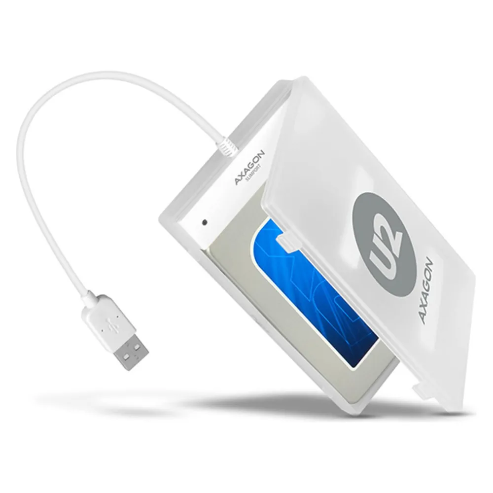 Axagon ADSA-1S6 SLIMPort Adapter, USB 2.0, 2,5" SSD/HDD, SATA - mit Case