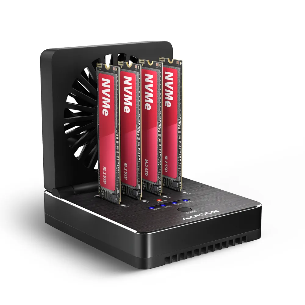 Anschlussbasis Axagon ADSA-M2C44 für 4 SSD M.2 USB4 40 Gbit/s