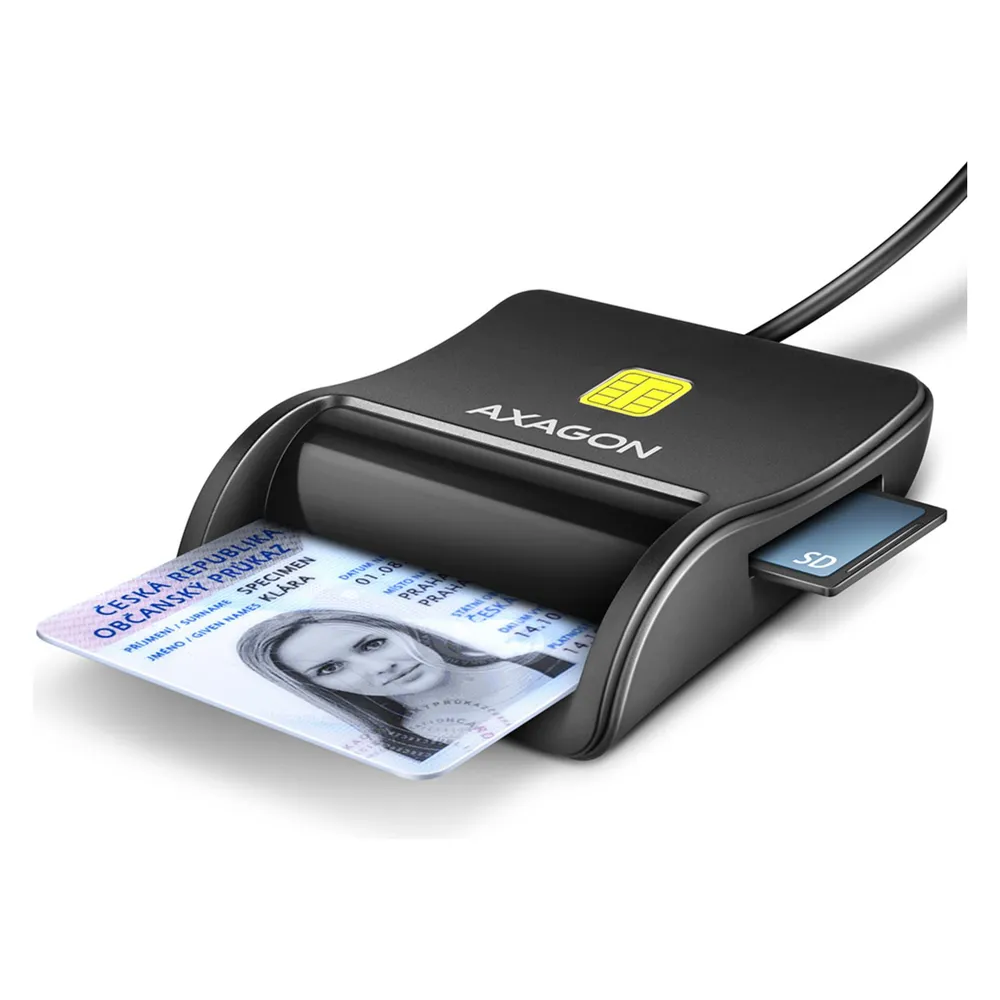 Axagon CRE-SM3SD USB Smart Card & SD/microSD/SIM Card FlatReader