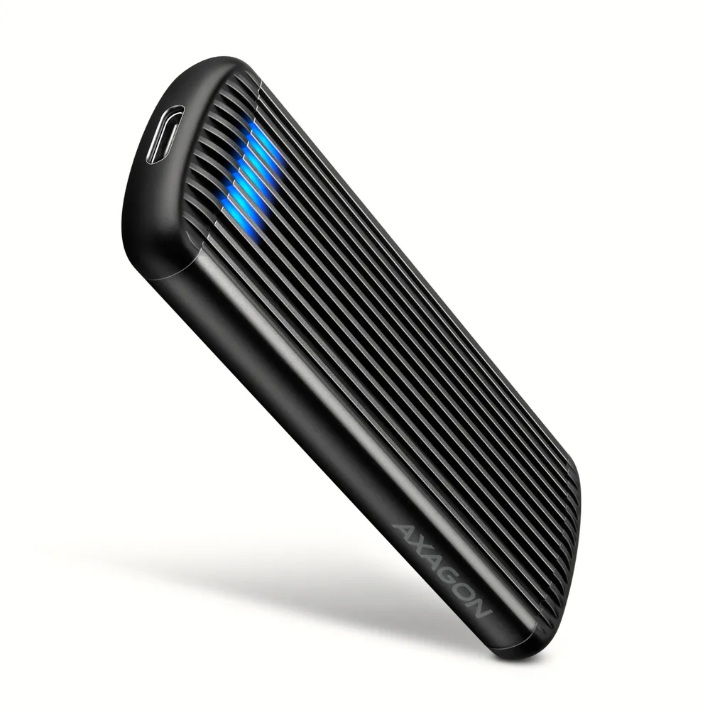 Externe Box Axagon EEM2-SC M.2 Aluminium Grau Schwarz USB-C 10 Gbit/s