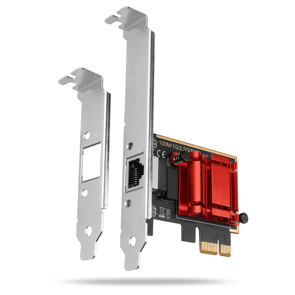 Netzwerkkarte Axagon PCEE-G25 PCI Express Ethernet 2,5 Gbit/s Rot Silber